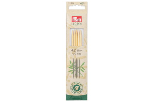 Strumpfstricknadeln Prym 20 cm - 3,0 mm Bambus 