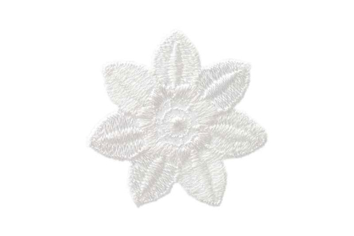Applikation - Blume, weiß 