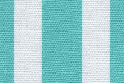 Markisen-/Outdoor-Stoff - Blockstreifen Türkis/Creme