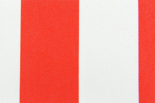 Markisenstoff 140 cm - Italy Sun - Blockstreifen Rot / Weiss