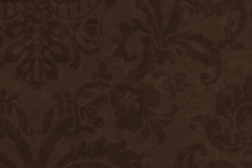 Möbelstoff Samt Damask Rose B1 - Wetcare® Dunkelbraun