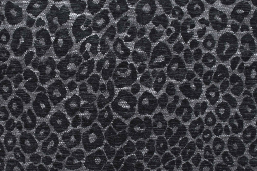 Premium Möbelstoff Chenille in Leo-Muster Grau