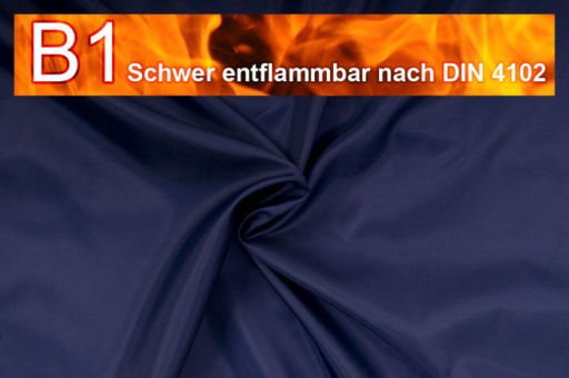 Dekorations Stoff schwer entflammbar - 140 cm - Nachtblau - 1,0 Meter Nachtblau