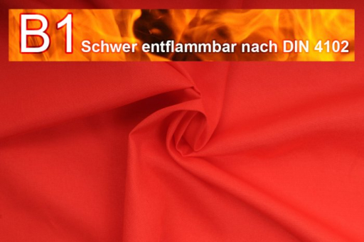 Allround Stoff exclusiv - schwer entflammbar - Rot - 2,0 Meter Rot