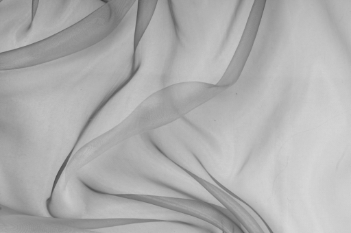 Organza Stoff Weihnachten - uni Silber