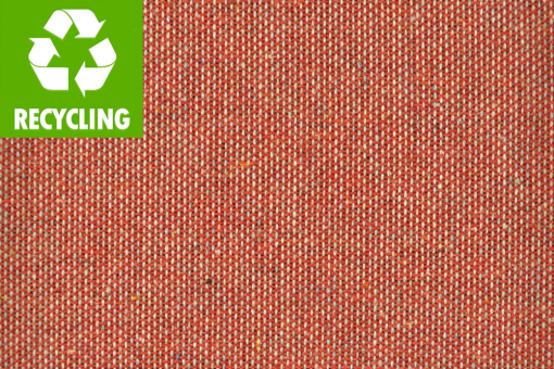Sonnensegel-Stoff Recycling - Melange - 300 cm breit Rot