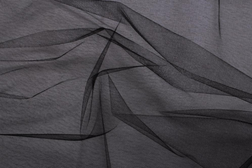 Schleiertüll - extra weich - Schwarz - 110 cm 