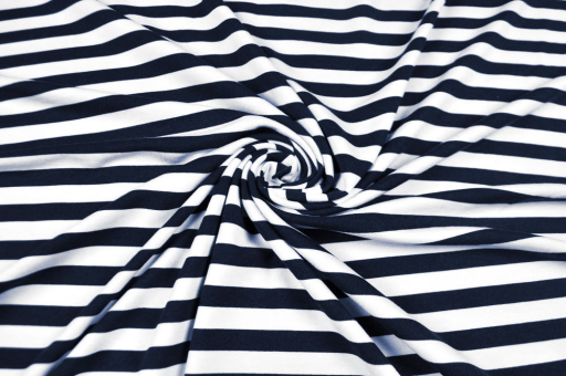Viskosejersey - Navy Stripes 