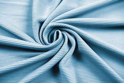 Gerippter Sportjersey in Hellblau 
