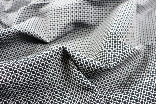 Jacquard aus Baumwoll-Mix mit kleinen Kreisen 