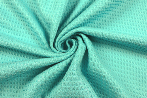 Waffel-Stoff - Aqua 
