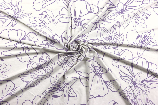 Viskosejersey - Lavender Bloom 