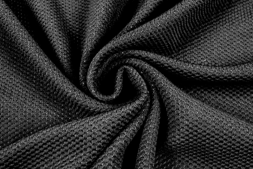 Piqué Stretch - Schwarz 