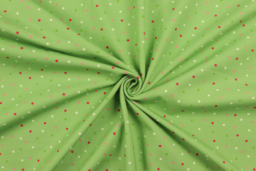 Jersey-Stoff - Green Dots 