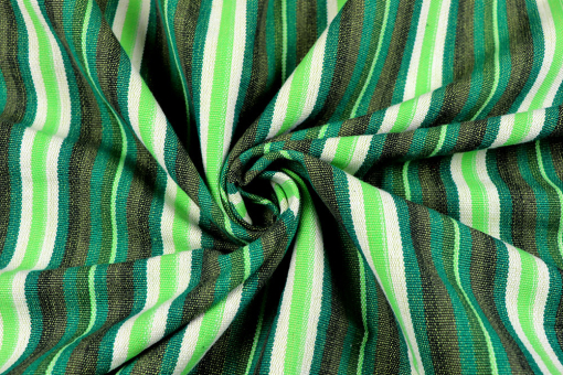 Baumwoll-Canvas - Sancho Stripes - Grün 