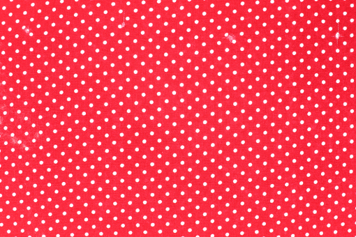 Baumwollstoff mit Tupfen - Rot/Weiß 