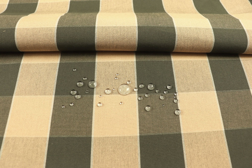 Outdoorstoff mit Karos - Verde 