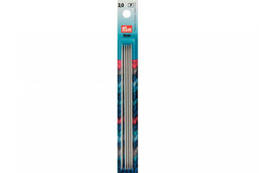 Strumpfstricknadeln Prym 15 cm - 2,0 mm Grau ALU 