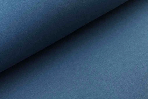 Kuschel-Sweat-Stoff - Uni Jeans Melange