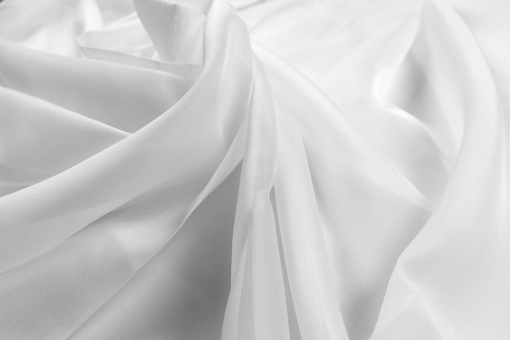 Voile-Gardinenstoff Bleiband - permanent schwer entflammbar - 300 cm Weiß