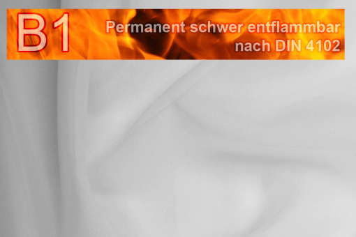 Voile - permanent schwer entflammbar - 300 cm Hellgrau