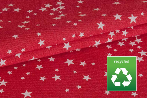 Weihnachtsstoff recycelt - Sternenhimmel 