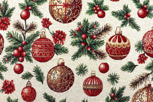 Glitzer Gobelin - Weihnachtskugeln 