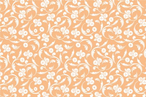 Blackout-Stoff - Barock Annabelle Apricot/Weiß