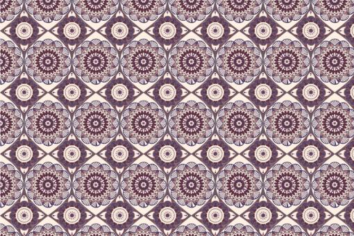 Polarfleece-Stoff -  Mandala Flor Berry 