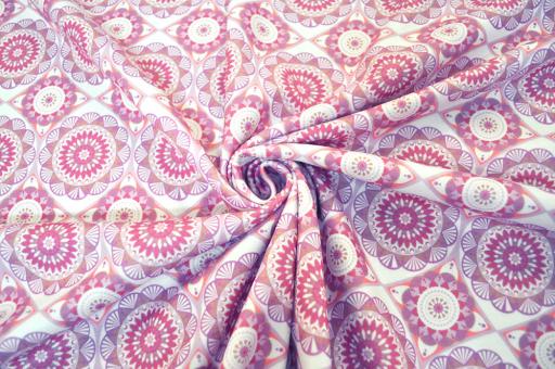 Polarfleece-Stoff -  Mandala Flor Rosa