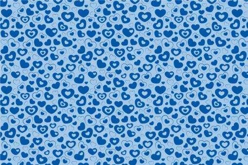 Dekostoff - Love is in the Air Blau/Hellblau