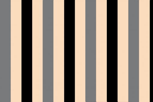 Blackout-Stoff - Blockstreifen dreifarbig - 6 cm breit Edelgrau