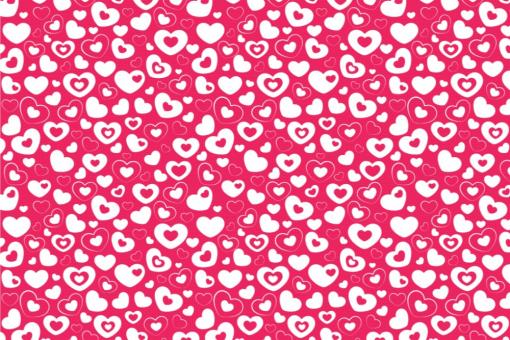 Pannesamt - Heart to Heart Pink/Weiß