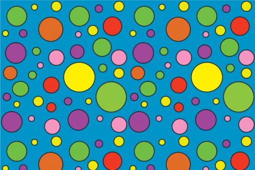 Satin - Colourful Dots Blau