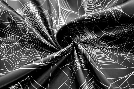 Satin-Stoff - Spider's Web 