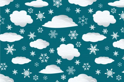 Schnee-Wolken - Türvorhang-Stoff Nachtblau