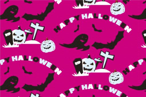 Allround Stoff - Happy Halloween Pink/Bunt
