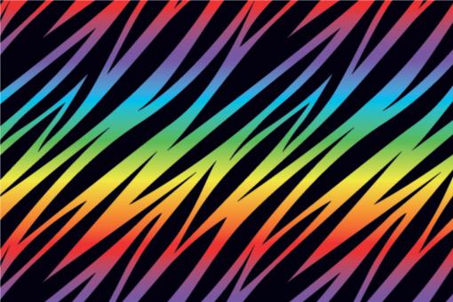 Satin-Stoff - Zebra Rainbow