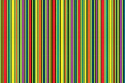Satin Stoff - Colourful Lines Hellgrün