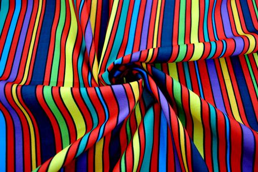 Allround-Stoff - Colourful Lines Rot