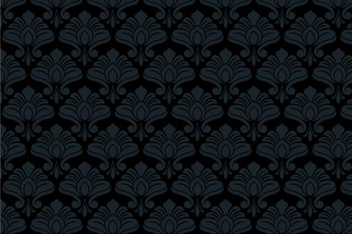 Samt-Stoff - Jugendstil Variante 1 Schwarz