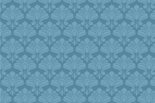 Samt-Stoff - Jugendstil Variante 1 Taubenblau