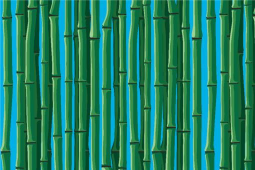 Bambus-Wald - Outdoor-Stoff Sky Blue