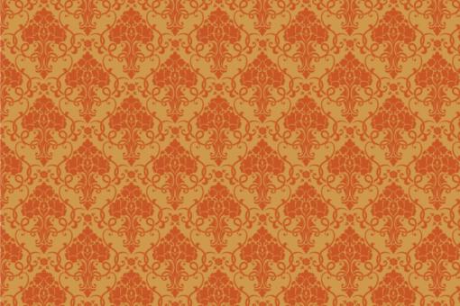 Blackout-Stoff - Barock - Elegance-Ornament Gelb/Orange