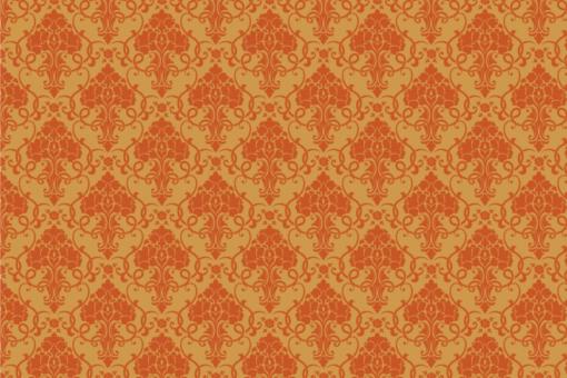 Blackout-Stoff - Barock - Elegance-Ornament Gelb/Orange