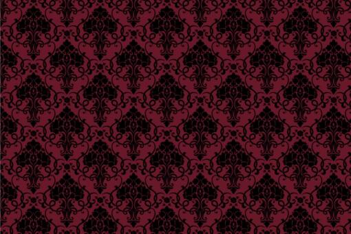 Blackout-Stoff - Barock - Elegance-Ornament Dunkelrot/Schwarz
