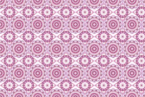 Frottee mit Fleece - Mandala Flor Rosa/Pink