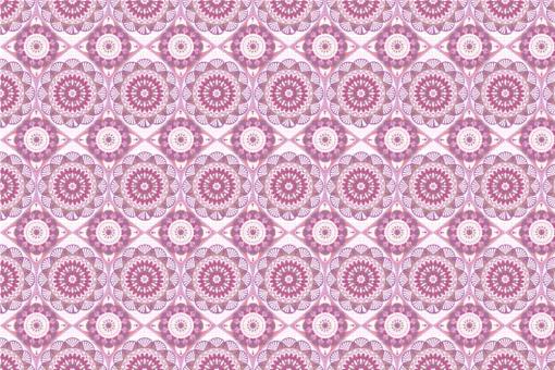 Frottee mit Fleece - Mandala Flor Rosa/Pink