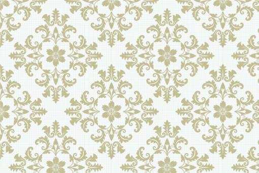 Pannesamt - Barock - Luxury-Ornament Beige/Weiß