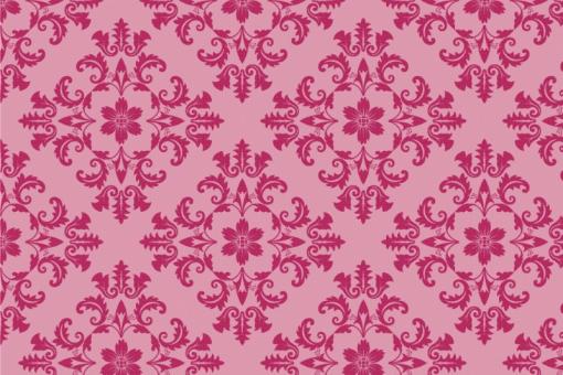 Pannesamt - Barock - Luxury-Ornament Rosa/Pink